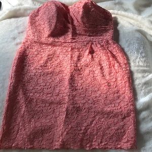 David’s Bridal Coral lace dress